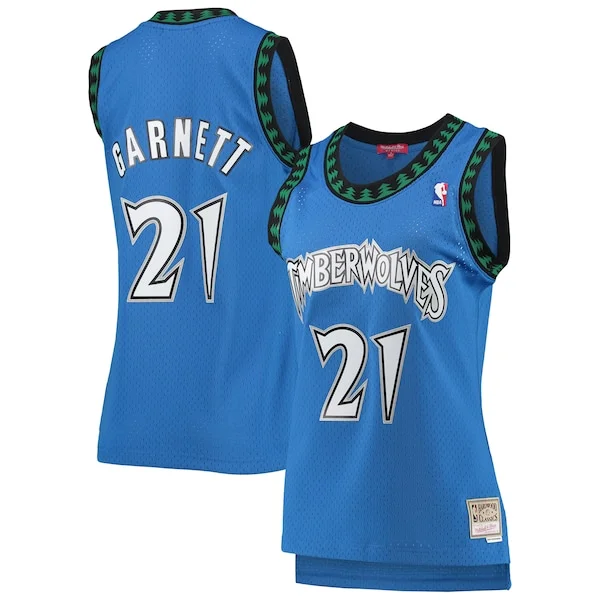 Accattivante Attraente Trendy Kevin Garnett Minnesota Timberwolves Women's Hardwood Classics Swingman Jersey Blue