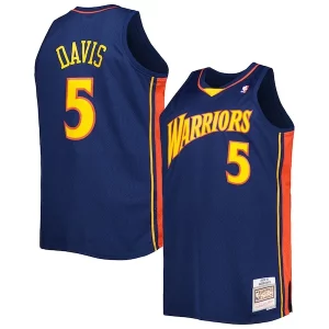 Accattivante Baron Davis Golden State Warriors Big & Tall Hardwood Classics 2006/07 Swingman Jersey Navy