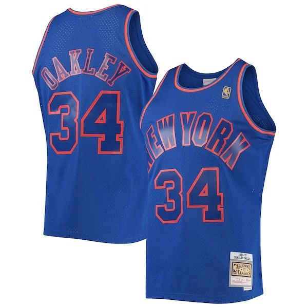 Accattivante Bellissimo Charles Oakley New York Knicks 1996/97 Hardwood Classics Swingman Jersey Blue