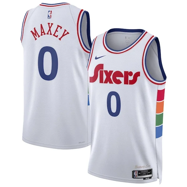 Accattivante Bellissimo Tyrese Maxey Philadelphia 76ers Nike Unisex 2024/25 Swingman Player Jersey City Edition White