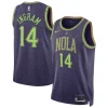 Accattivante Brandon Ingram New Orleans Pelicans Nike Unisex 2024/25 Swingman Player Jersey City Edition Purple
