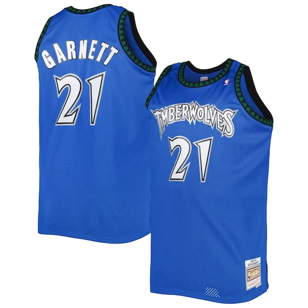 Accattivante Carino Kevin Garnett Minnesota Timberwolves Big & Tall Hardwood Classics 2003/04 Swingman Jersey Blue