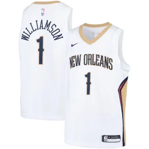 Accattivante Cool Trendy Zion Williamson New Orleans Pelicans Nike Youth Swingman Player Jersey Association Edition White/Navy