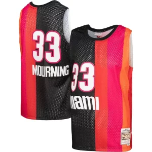 Accattivante Fantastico Alonzo Mourning Miami Heat Hardwood Classics 2005/06 Split Swingman Jersey Black/Red