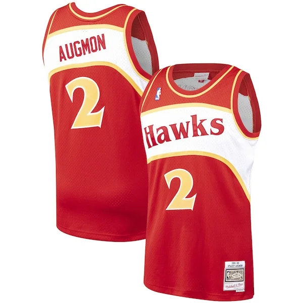 Accattivante Fascinante Cool Stacey Augmon Atlanta Hawks 1991/92 Hardwood Classics Swingman Jersey Red