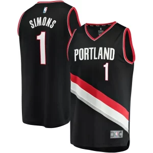 Accattivante Incantevole Anfernee Simons Portland Trail Blazers Youth Fast Break Player Jersey Icon Edition Black