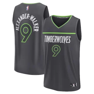 Accattivante Incantevole Raffinato Nickeil Alexander Walker Minnesota Timberwolves Fast Break Replica Player Jersey Statement Edition Black