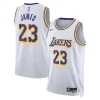 Accattivante LeBron James Los Angeles Lakers Nike Unisex Swingman Jersey Association Edition White/Gold