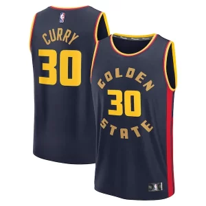 Accattivante Moderno Bellissimo Stephen Curry Golden State Warriors 2024/25 Fast Break Player Jersey City Edition Navy