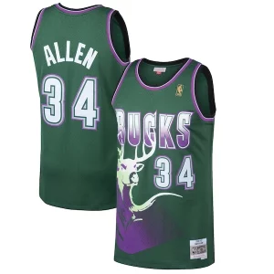 Accattivante Moderno Delizioso Ray Allen Milwaukee Bucks 1996/97 Hardwood Classics Swingman Jersey Kelly Green