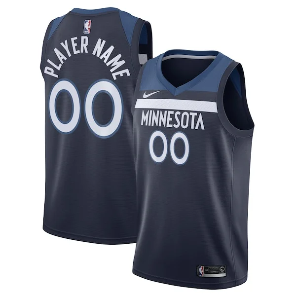 Accattivante Moderno Robusto Minnesota Timberwolves Nike Swingman Custom Jersey Navy Icon Edition