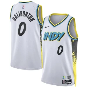 Accattivante Pratico Tyrese Haliburton Indiana Pacers Nike Unisex 2024/25 Swingman Player Jersey City Edition White