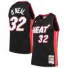 Accattivante Shaquille O'Neal Miami Heat Hardwood Classics Swingman Jersey Black