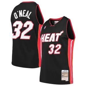 Accattivante Shaquille O'Neal Miami Heat Hardwood Classics Swingman Jersey Black