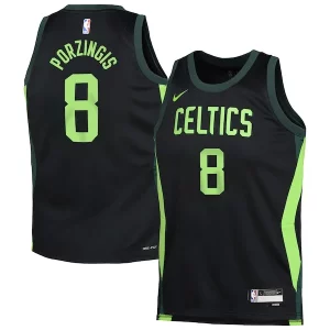 Accattivante Trendy Kristaps Porzingis Boston Celtics Nike Youth 2024/25 Swingman Player Jersey City Edition Black