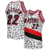 Accattivante Versatile Clyde Drexler Portland Trail Blazers 1991 92 Hardwood Classics Doodle Swingman Jersey White