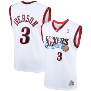 Attraente Allen Iverson Philadelphia 76ers Hardwood Classics Swingman Jersey White/Royal
