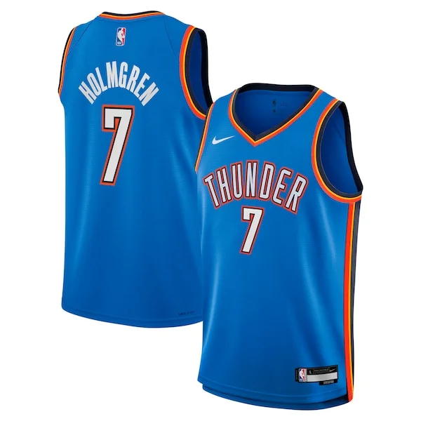 Attraente Chet Holmgren Oklahoma City Thunder Nike Youth Swingman Jersey Icon Edition Blue