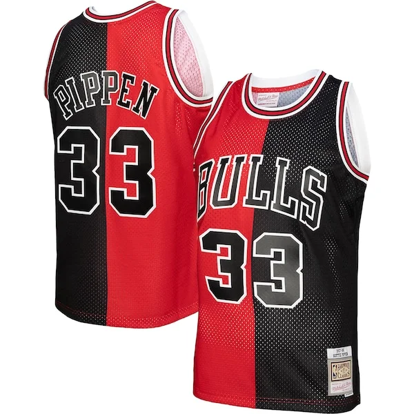 Attraente Duraturo Scottie Pippen Chicago Bulls Hardwood Classics 1997/98 Split Swingman Jersey Red/Black