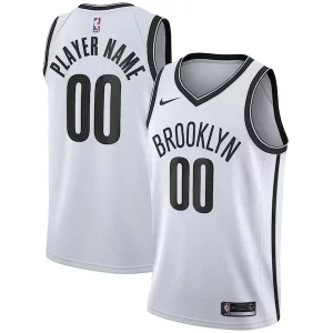 Attraente Elegante Brooklyn Nets Nike 2020/21 Swingman Custom Jersey Association Edition White