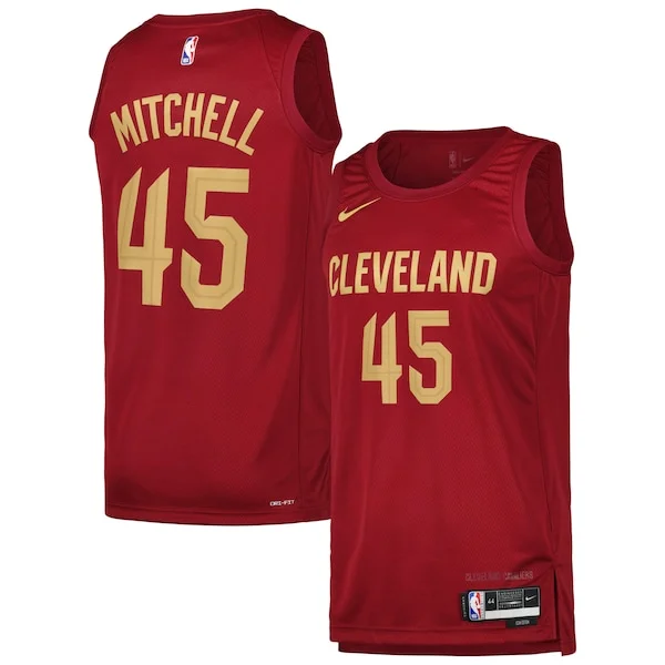 Attraente Gorgeous Magnifico Donovan Mitchell Cleveland Cavaliers Nike Swingman Player Jersey Icon Edition Wine
