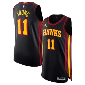 Attraente Meraviglioso Trendy Trae Young Atlanta Hawks Jordan Brand Authentic Player Jersey Statement Edition Black