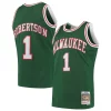 Attraente Oscar Robertson Milwaukee Bucks 1971/72 Hardwood Classics Swingman Jersey Green
