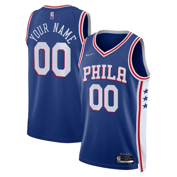 Attraente Versatile Magnifico Philadelphia 76ers Nike 2021/22 Diamond Swingman Custom Jersey Icon Edition Royal