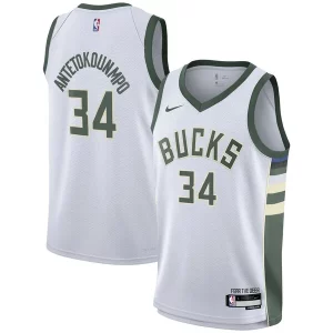Bellissimo Cool Pratico Giannis Antetokounmpo Milwaukee Bucks Nike Youth Swingman Jersey Association Edition White