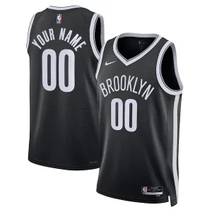 Bellissimo Delizioso Elegante Brooklyn Nets Nike Unisex Swingman Custom Jersey Black Icon Edition