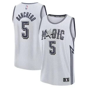 Bellissimo Delizioso Paolo Banchero Orlando Magic Youth 2024/25 Fast Break Player Jersey City Edition Silver