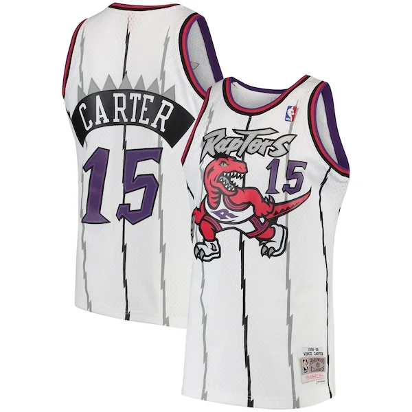 Bellissimo Elegante Vince Carter Toronto Raptors 1998/99 Hardwood Classics Swingman Jersey White/Purple