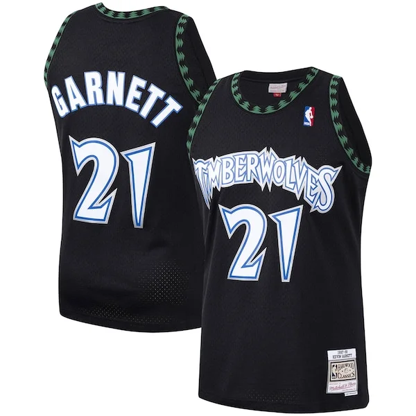 Bellissimo Kevin Garnett Minnesota Timberwolves Hardwood Classics Swingman Jersey Black/White