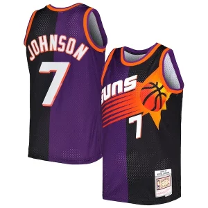 Bellissimo Kevin Johnson Phoenix Suns Hardwood Classics 1996/97 Split Swingman Jersey Purple/Black