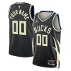 Bellissimo Pratico Attraente Milwaukee Bucks Jordan Brand Unisex 2022/23 Swingman Custom Jersey Statement Edition Black