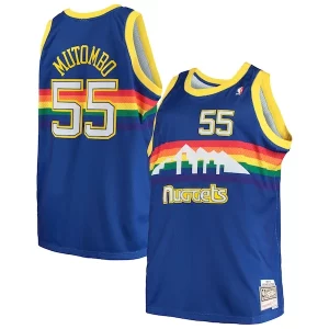 Bellissimo Pratico Dikembe Mutombo Denver Nuggets 1991/92 Big & Tall Hardwood Classics Swingman Jersey Royal