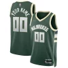 Bellissimo Robusto Gorgeous Milwaukee Bucks Nike 2021/22 Diamond Swingman Custom Jersey Icon Edition Hunter Green