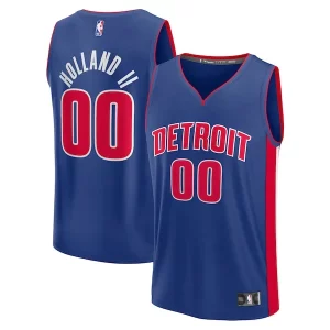 Bellissimo Ron Holland II Detroit Pistons Youth Fast Break Replica Player Jersey Icon Edition Blue