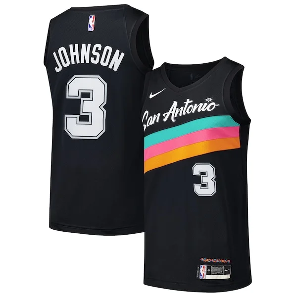 Bellissimo Versatile Ottimo Keldon Johnson San Antonio Spurs Nike Swingman Player Jersey City Edition Black