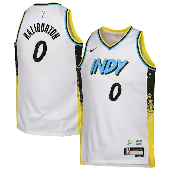 Carino Attraente Bellissimo Tyrese Haliburton Indiana Pacers Nike Youth 2024/25 Swingman Player Jersey City Edition White