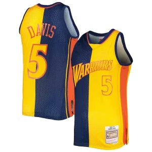 Carino Baron Davis Golden State Warriors Hardwood Classics 2006/07 Split Swingman Jersey Navy/Gold