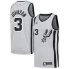 Carino Bellissimo Eccezionale Keldon Johnson San Antonio Spurs Nike Swingman Player Jersey Statement Edition Silver