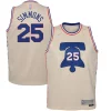 Carino Ben Simmons Philadelphia 76ers Nike Youth 2020/21 Swingman Player Jersey Cream Earned Edition