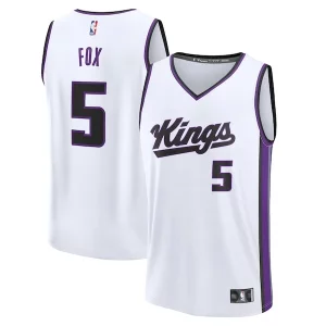 Carino Comodo De'Aaron Fox Sacramento Kings Fast Break Replica Player Jersey Association Edition White