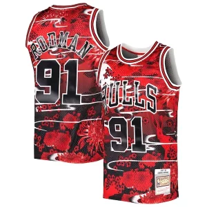 Carino Comodo Gorgeous Dennis Rodman Chicago Bulls 1997/98 Hardwood Classics Lunar New Year Swingman Jersey Red