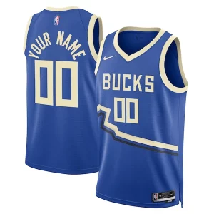 Carino Delizioso Incantevole Milwaukee Bucks Nike Unisex 2024/25 Custom Swingman Jersey City Edition Royal