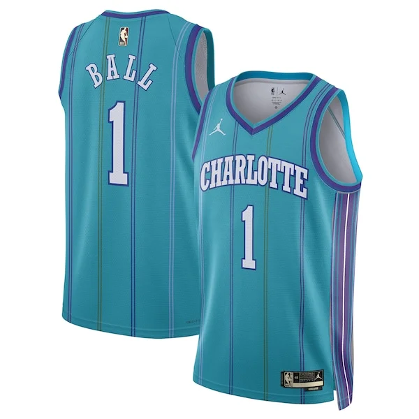 Carino Eccezionale Lussuoso LaMelo Ball Charlotte Hornets Jordan Brand Unisex 2023/24 Swingman Replica Jersey Classic Edition Teal