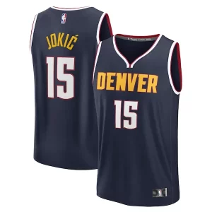 Carino Fantastico Ottimo Nikola Jokic Denver Nuggets Fast Break Replica Player Jersey Icon Edition Navy