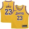 Carino Ottimo LeBron James Los Angeles Lakers Nike Preschool Dri FIT Swingman Player Jersey Icon Edition Gold