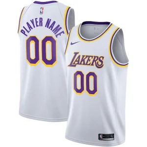 Carino Los Angeles Lakers Nike 2020/21 Swingman Custom Jersey Association Edition White